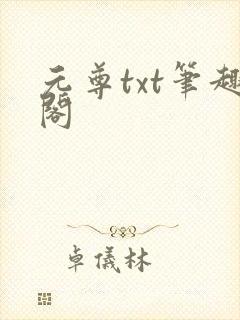 元尊txt笔趣阁