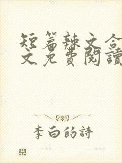 短篇辣文合集全文免费阅读封面