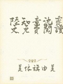 陆知意沈霁川全文免费阅读封面