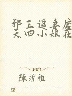 邪王追妻废材逆天四小姐在线阅读封面