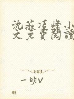 沈薇凌峰小说全文免费阅读最新章节