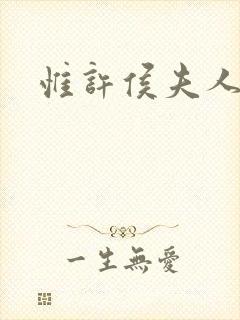 惟许侯夫人小说