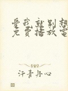 爱我就别想太多免费播放电视剧高清