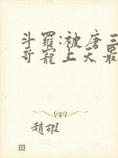 斗罗:被唐三哥哥宠上天最新章节目录