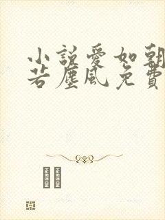 小说爱如朝露散若尘风免费阅读