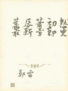 叶辰萧初然免费最新章节更新