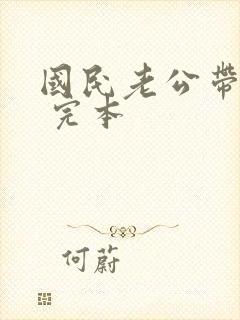 国民老公带回家 完本封面