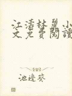 江涛林丽小说全文免费阅读最新章节封面