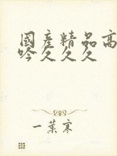 国产精品高潮呻吟久久久