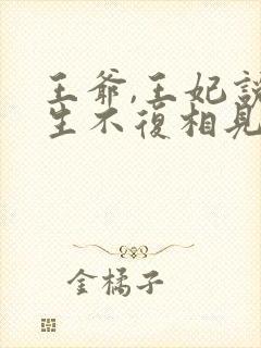 王爷,王妃说此生不复相见免费阅读无弹窗