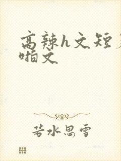高辣h文短篇啪啪文封面