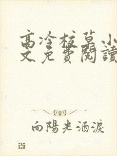 高冷校草小说全文免费阅读