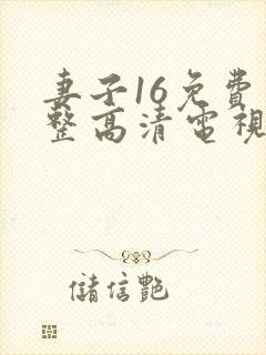 妻子16免费完整高清电视剧看