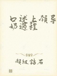 口述上领导吃我奶过程封面