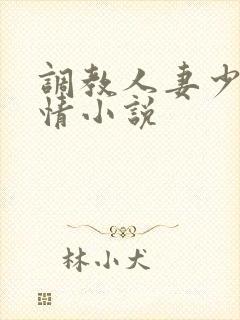 调教人妻少妇激情小说封面