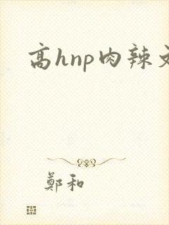 高hnp肉辣文封面