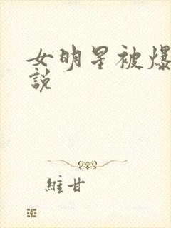 女明星被爆操小说