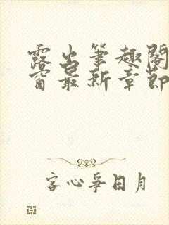 露出笔趣阁无弹窗最新章节更新内容