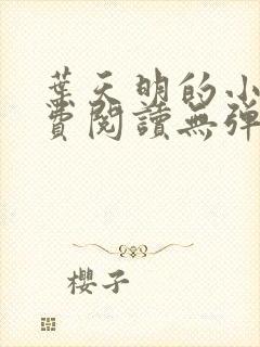 叶天明的小说免费阅读无弹窗