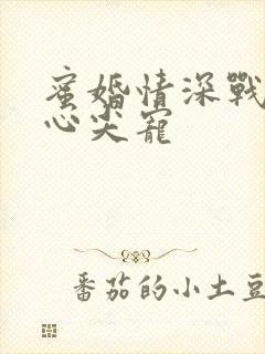 蜜婚情深战少的心尖宠封面