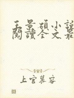 王景硕小说免费阅读全文最新章节