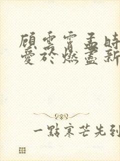 顾云霄孟时昭《爱于燃尽新生》封面