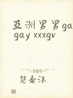 亚洲男男gay gay xxxgv