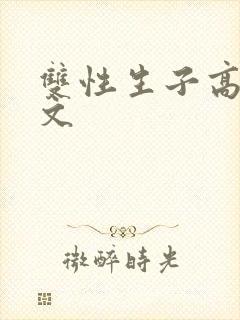 双性生子高辣h文