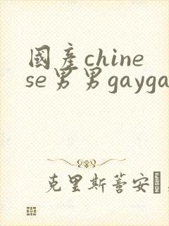 国产chinese男男gaygay
