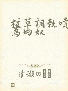 校草调教喷水沦为肉奴封面