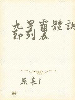 九星霸体诀新章节列表封面