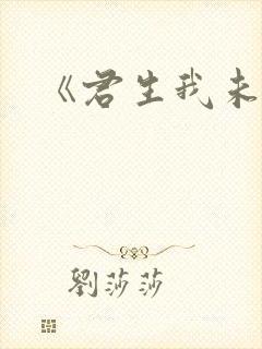 《君生我未生》