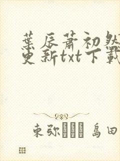 叶辰萧初然最快更新txt下载