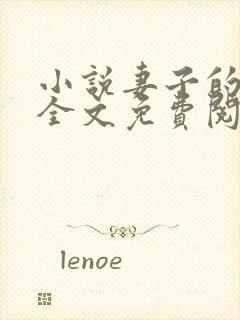 小说妻子的秘密全文免费阅读全文