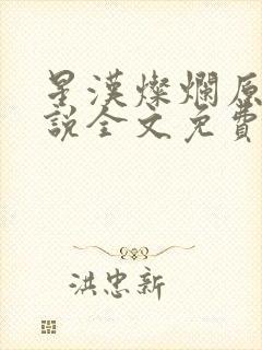 星汉灿烂原著小说全文免费阅读