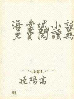 海棠城小说网站免费阅读无弹窗封面