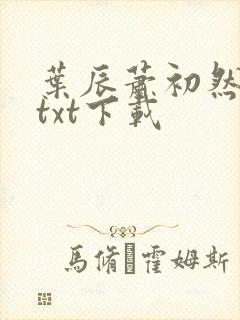 叶辰萧初然最新txt下载