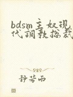 bdsm主奴现代调教总裁文