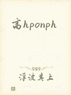 高hponph封面