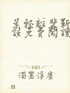 叶轻离裴靳墨小说免费阅读笔趣阁