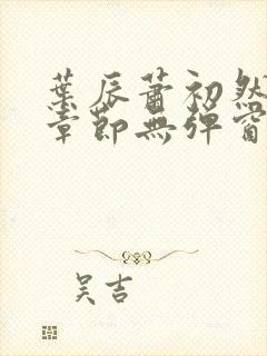 叶辰萧初然最新章节无弹窗