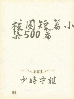 校园短篇小说合集500篇封面