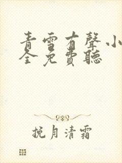 青雪有声小说大全免费听封面