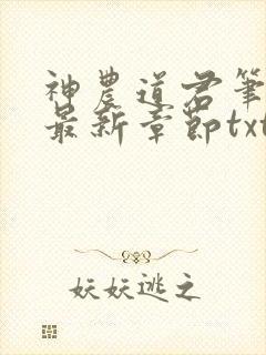 神农道君笔趣阁最新章节txt