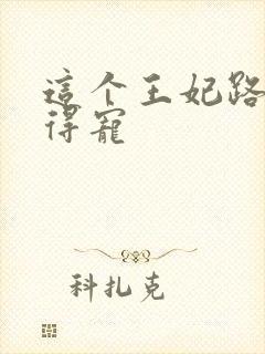 这个王妃路子野得宠