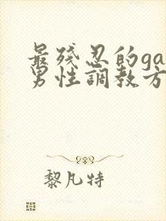 最残忍的gay男性调教方法封面