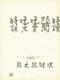 时晚晚陆时显小说免费阅读最新章节