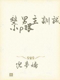 双男主训诫惩罚小p眼封面