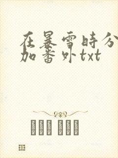 在暴雪时分全文加番外txt