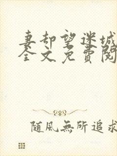 妻却望迷城沈莹全文免费阅读笔趣阁